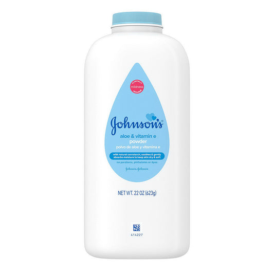 Johnsons Baby Powder, With Aloe And Vitamin E Pure Cornstarch, 22 Oz