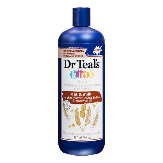Dr Teal's Kids 3-in-1 Bubble Bath, Body Wash and Shampoo, 20 Oz